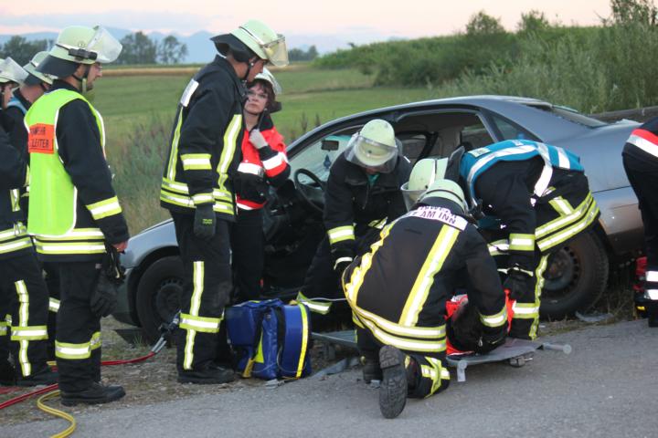 Übung Verkehrsunfall Eckfeld.