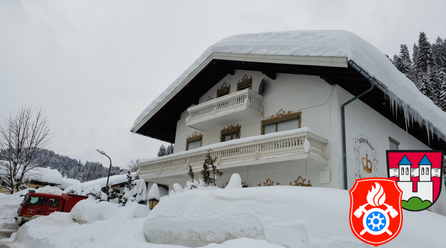 Sachrang Chiemgau Daecher Schneelast Unterstuetzung 2