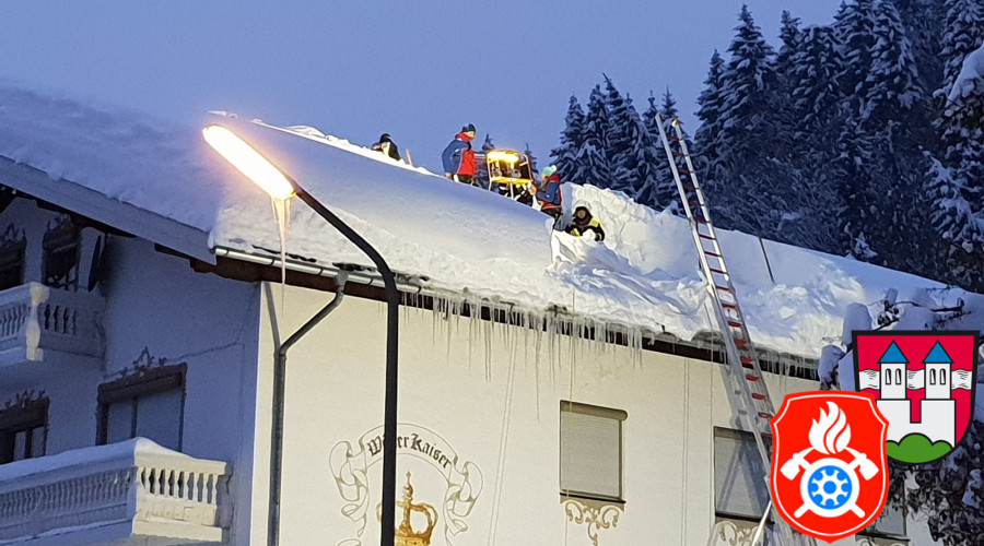 Sachrang Chiemgau Daecher Schneelast Unterstuetzung 9